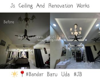 Special Cornices Ceiling Design # included. Wiring & Led Downlight. #Bandar baru uda #Jb #welcome inquire about us tq 
