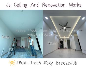 Specialist Cornice Ceiling Design #Lightholder Design #Bukit Indah #Jb ,included wiring & Led Downlight #