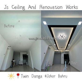 Cornice Ceiling Design  #Twin Danga #Jb #Living Hall #Dining Area Design #Included. Wiring #And Installation #Free On-Site Quotation #Free On- Site Measurement 