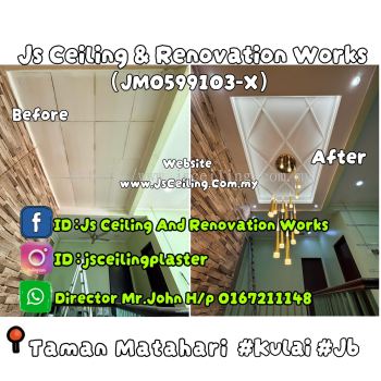 Cornice Ceiling Design #Jalan Matahari #Kulai #Jb #Specialist Ceiling Design #Height Ceiling Staircase #Aluminium Lbox Cob Led Strip Design #Waffles Beading Design #Installation Electrical Works #Free On-Site Quotation #Free On- Site Measurement #Welcome to inquire about Plaster Ceiling Boleh Whatsapp Director Mr.John +60167211148