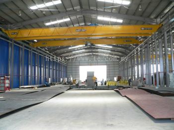 16 TON DOUBLE GIRDER OVERHEAD CRANE .  SPAN 24 M