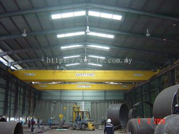 25 TON DOUBLE GIRDER OVERHEAD CRANE .  SPAN 21 M