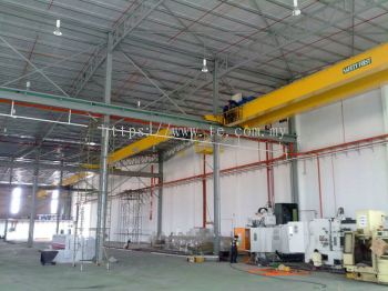 5 TON SINGLE GIRDER OVERHEAD CRANE . SPAN 22M x 3 UNIT