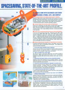 Alpha model Electric Chain Hoist - Portable Type