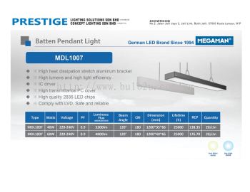 LED Batten Pendant Light