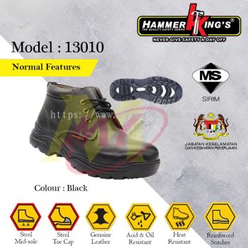 HAMMER KING'S 13010 Safety Shoes - Normal Features (Mid-Cut) (Laced)   [Code : 9185]