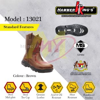 HAMMER KING'S 13021 Safety Shoes - Standard Features (Pull Up Boot)[Code : 9190]