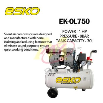 Esko EK-OL750 750W 30L Oil Free Air Compressor [Code: 9928]