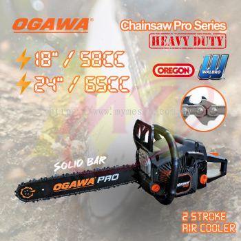 Ogawa PRO Chain Saw Series 18" /24" 2 Stroke Engine Heavy Duty 