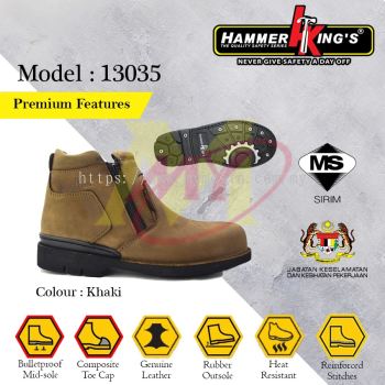 HAMMER KING'S 13035 Safety Shoes - Premium Features (Mid Cut)