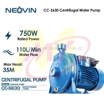 Neovin CC-S630 Centrifugal Water Pump Pam Air Kebun  1"x1" 1HP)