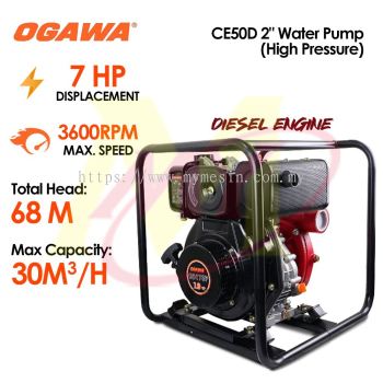 OGAWA CE50D Diesel Engine 2" Water Pump 7HP