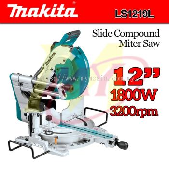 Makita LS1219L Slide Compound Miter Saw with Laser Guide 12” 1800W