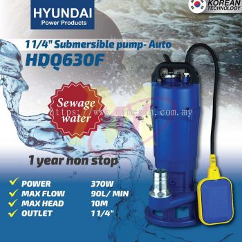 HYUNDAI HDQ630F 1-1/4" Submersible Pump 370W 240V (Auto)