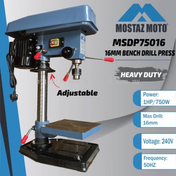 MOSTAZ MOTO MSDP75016 16mm Bench Drilling Machine 1Hp 240V