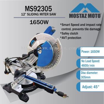 MOSTAZ MOTO MS92305 12" Sliding Mitre Saw 1650W 240V