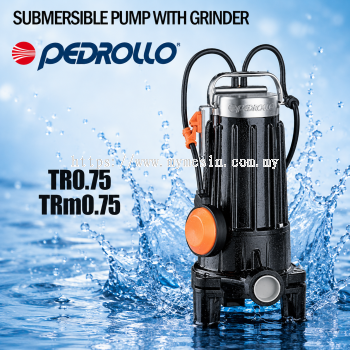 PEDROLLO Submersible Pump with Grinder TR0.75 / TRm0.75