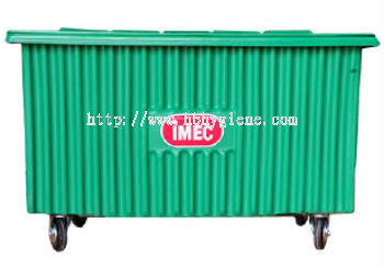 IMEC BB1000 - Ployethene Four Wheel Bin w/ Cover & Handle 