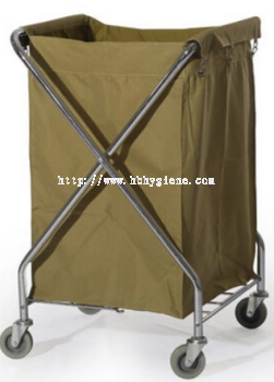 X-SHAPE CHORME TROLLEY C/W CANVAS BAG 