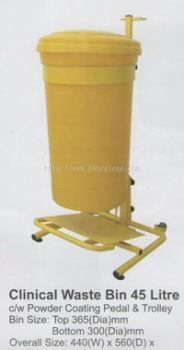 Clincial Waste Bin 45 Litre