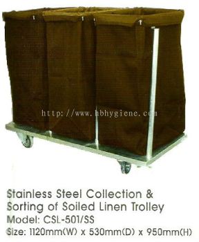 Stainless Steel Collection & Sorting of Soiled Linen Trolley