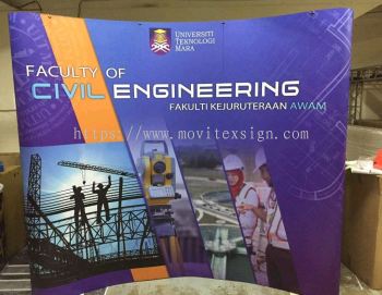 exhibition backdrop with fullcolor painting n design image and your products disply 