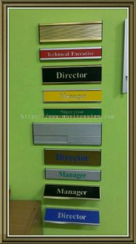 Aluminium door sign all type of Material Slot Material /Slot in /table signage 