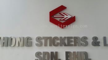 3D stainless steel hairline letters 