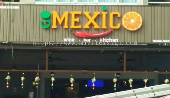 3D signage lighting will provide you with a quality and professional image suitable for bar and restaurant (click for more detail)