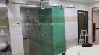 Frameless Sliding Washroom Door