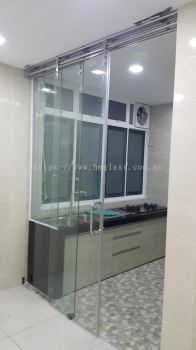 Frameless Sliding Washroom Door