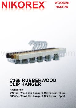 505403 / 505404 - Wood Clip Hanger C365 (10pcs)