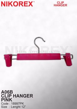 505001PK - Clip Hanger A06B Pink (10pcs) 