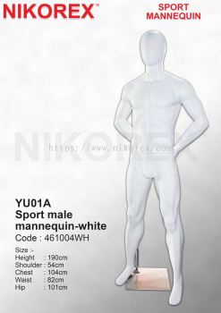 461004WH - MALE SPORT/M (EGG FACE) MATTE WHITE (YU01A)