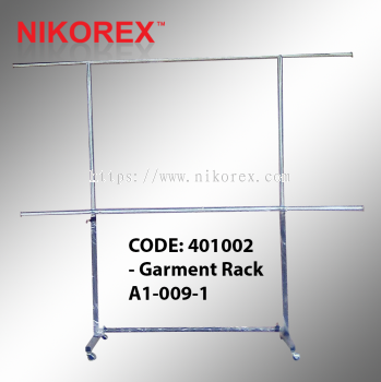 401002 - Garment Rack  A1-009-1 (3' RD 2L)