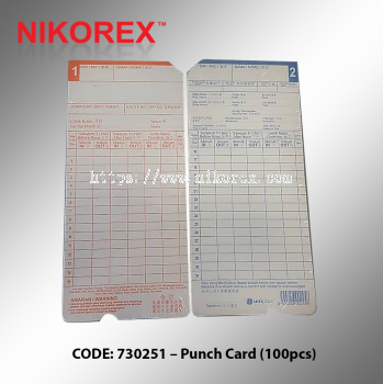730251 C Punch Card (100pcs)