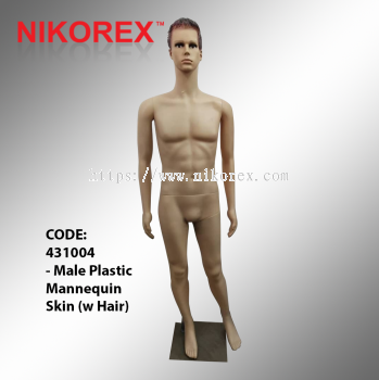 431004 - Male Plastic Mannequin  Skin (w Hair)