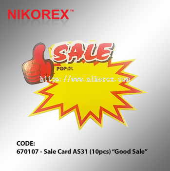 670107 - Sale Card AS31 (10pcs) Good Sale
