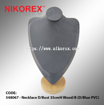 548067 - Necklace D/Bust 35cmH Wood:B (D/Blue PVC)