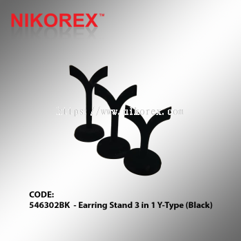 546302BK  - Earring Stand 3 in 1 Y-Type (Black)