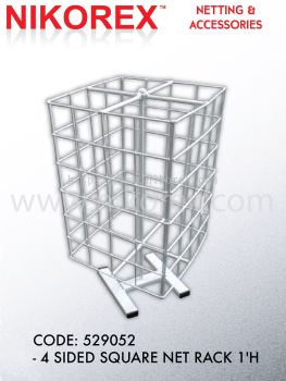 529052 - 4 SIDED SQUARE NET RACK 1'H