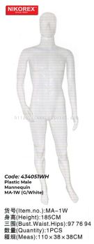 434051WH - Plastic Male Mannequin MA-1W (G.White)