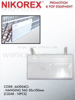 663004CL - HANGING TAG 50x100mm (CLEAR - 10PCS)
