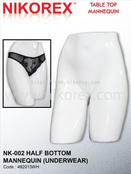492013WH - FEMALE UNDERWEAR MODEL G/WHITE (NK-002) with BASE