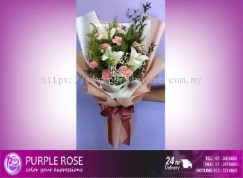Lillies/Tulips bouquet 15(SGD60)