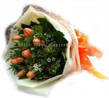 Lillies/Tulips bouquet 05-Love Confession(SGD88) 