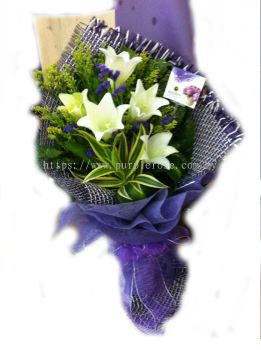 Lillies/Tulips bouquet 07-Love You Always(SGD56)