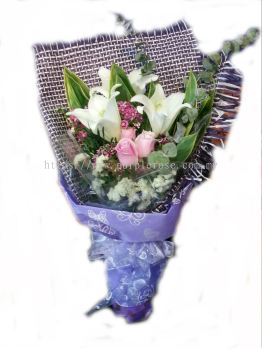 Lillies/Tulips bouquet 10(SGD76)