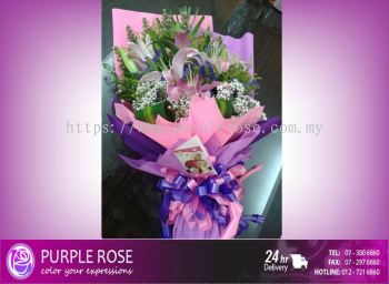 Lillies/Tulips bouquet 11(SGD72)