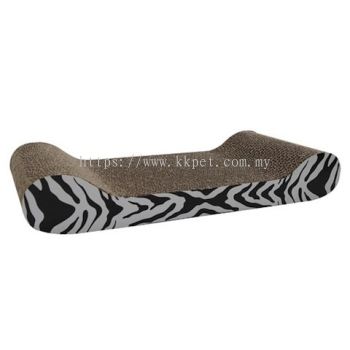 Catit Style Patterned Cat Scratcher With Catnip - White Tiger, Lounge (52420)